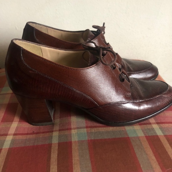 Enzo Angiolini leather lace-up chunky heal - Picture 4 of 8